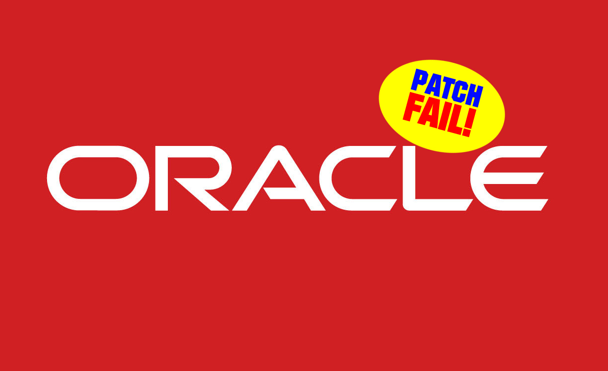 Oracle Patch Fail