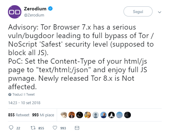 Zerodium Tor