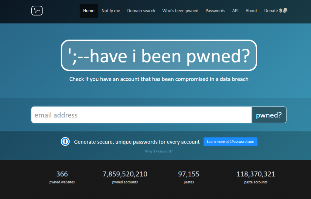 Have I Been Pwned