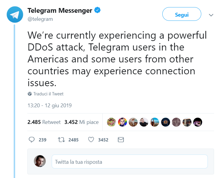Telegram DDoS