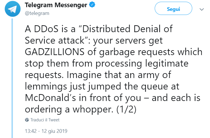 Telegram DDoS