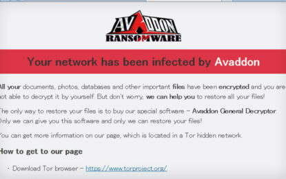 La gang del ransomware Avaddon lascia le scene