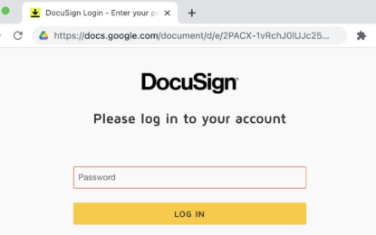 Attenzione all’attacco phishing tramite Google Docs