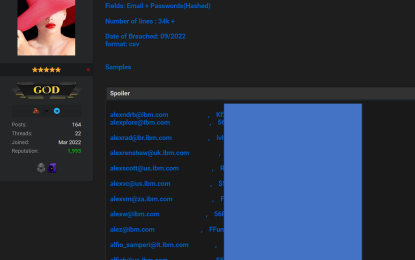 34.000 credenziali IBM in vendita sul dark web