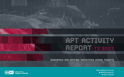 Eset presenta il suo primo Apt Activity Report