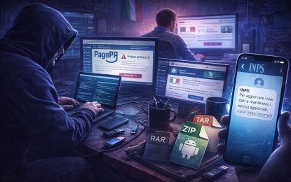 CERT-AGID 3-9 gennaio: phishing e malware aprono il 2026